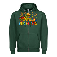 Sports Green mamita and sombrero with lime flowers Zipper Hoodie - AdoDesignShop