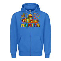 True Royal mamita and sombrero with lime flowers Zipper Hoodie - AdoDesignShop