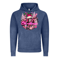 Pink Merry Christmas Vintage Hoodie | Teevron