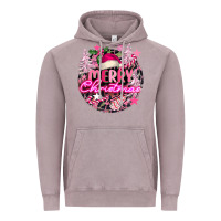 Vintage Zinc pink merry christmas Vintage Hoodie - FaDigitalArtStudio