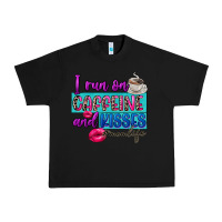 Black I run on caffeine and kisses Urban Heavy Tee - FaDigitalArtStudio