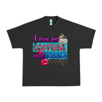 Pigment Black I run on caffeine and kisses Urban Heavy Tee - FaDigitalArtStudio