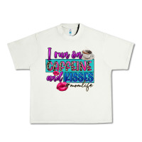 Pistachio I run on caffeine and kisses Urban Heavy Tee - FaDigitalArtStudio