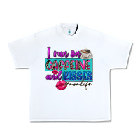 White I run on caffeine and kisses Urban Heavy Tee - FaDigitalArtStudio
