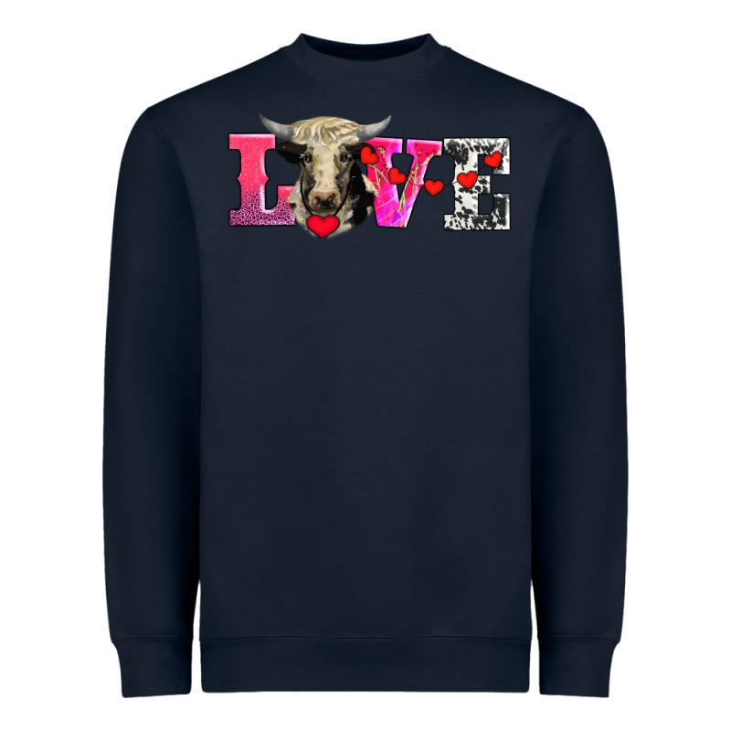 Love With Holstein Cow Heavyweight Sweatshirt by AdoDesignShop | Teevron