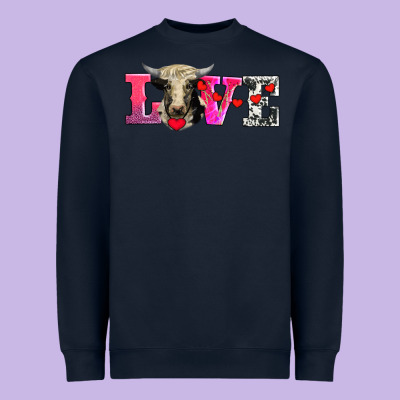Love With Holstein Cow Heavyweight Sweatshirt Designed By Adodesignshop