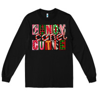 Black Candy Cane Cutie Long Sleeve Tee - FaDigitalArtStudio