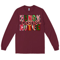 Burgundy Candy Cane Cutie Long Sleeve Tee - FaDigitalArtStudio