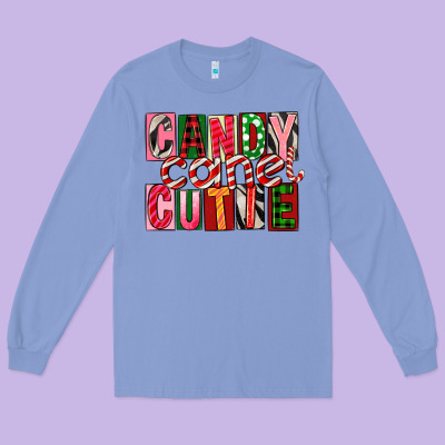 Candy Cane Cutie Long Sleeve Tee Designed By Fadigitalartstudio