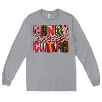 Heather Grey Candy Cane Cutie Long Sleeve Tee - FaDigitalArtStudio