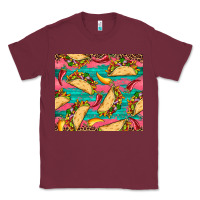 Burgundy mexican taco paper glitter leopard wooden Classic Tee - Artiststas