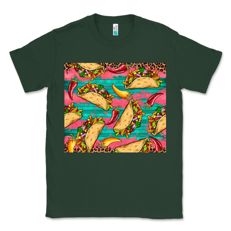 Mexican Taco Paper Glitter Leopard Wooden Classic Tee by Artiststas | Teevron