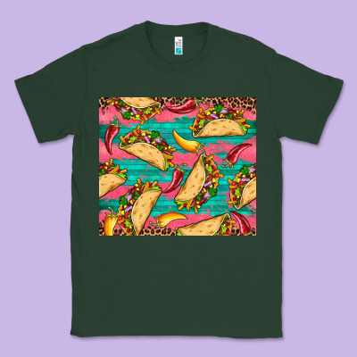 Mexican Taco Paper Glitter Leopard Wooden Classic Tee Designed By Artiststas