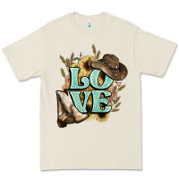 Bone Love boots hat western Cowboy Premium Tee - HowdyJamesFarm