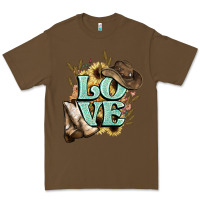 Cacao Love boots hat western Cowboy Premium Tee - HowdyJamesFarm