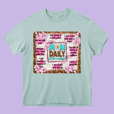 Mom Daily Affirmation Heavy Core Tee Designed By Tumblerdesignbyshophia