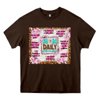 Chocolate Brown mom daily affirmation Heavy Core Tee - TumblerDesignByShophia