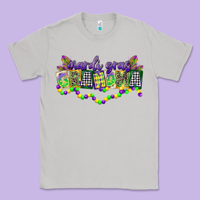 Mardi Gras Grandma Classic Tee Designed By Cowgirlartshop