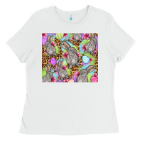White Easter bunnys eggs Ladies Tee - OliviaCreatesArt