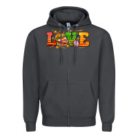 Smoke love with hamburger Zipper Hoodie - AdoDesignShop
