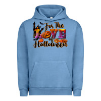 Pigment Pebble Blue For The Love Of Halloween Urban Hoodie - RanaPortraitStore