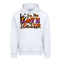 White For The Love Of Halloween Urban Hoodie - RanaPortraitStore
