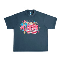 Midnight Navy American Nurse Urban Heavy Tee - FaDigitalArtStudio