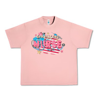 Salmon American Nurse Urban Heavy Tee - FaDigitalArtStudio