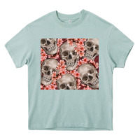 Arona skulls and flowers Heavy Core Tee - TumblerDesignByShophia