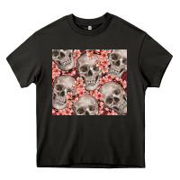 Asphalt skulls and flowers Heavy Core Tee - TumblerDesignByShophia