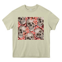 Mossy skulls and flowers Heavy Core Tee - TumblerDesignByShophia