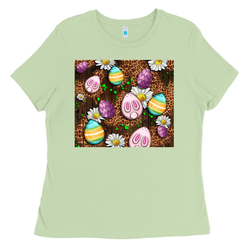 Easter Rabbit Eggs Ladies Tee by OliviaCreatesArt | Teevron