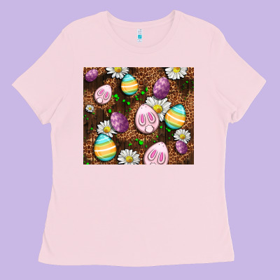 Easter Rabbit Eggs Ladies Tee Designed By Oliviacreatesart