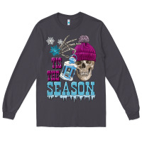Smoke tis the season winter skull Long Sleeve Tee - FaDigitalArtStudio