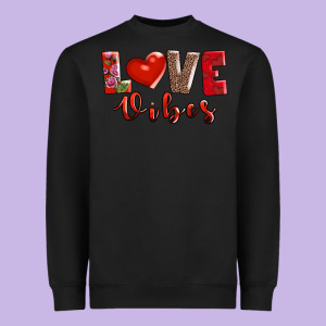 Love Vibes Heavyweight Sweatshirt Designed By Adodesignshop