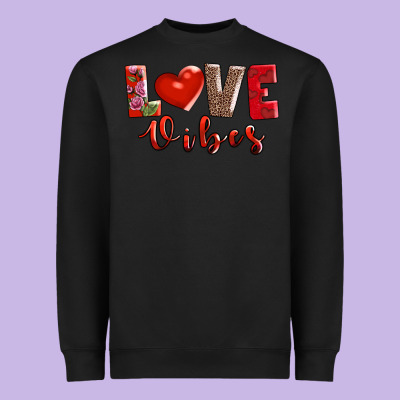 Love Vibes Heavyweight Sweatshirt Designed By Adodesignshop