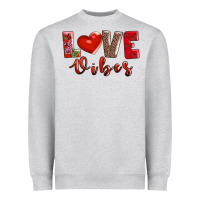 Heather Grey love vibes Heavyweight Sweatshirt - AdoDesignShop