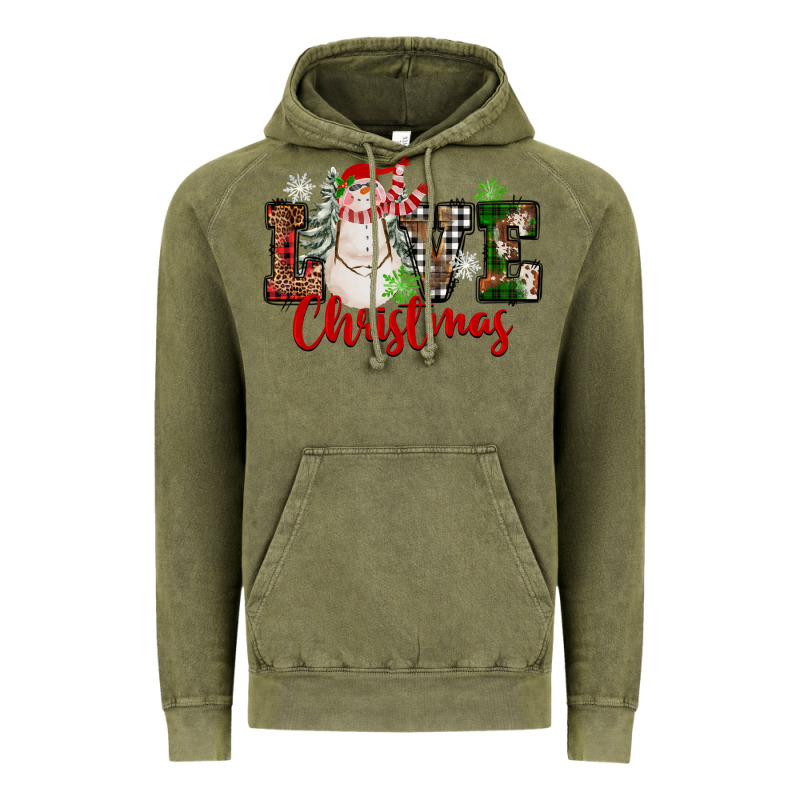 Love Christmas Snowman Vintage Hoodie by FaDigitalArtStudio | Teevron