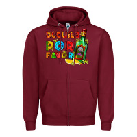 Burgundy tequila porfavor Zipper Hoodie - AdoDesignShop