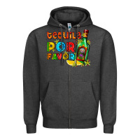 Charcoal Heather tequila porfavor Zipper Hoodie - AdoDesignShop