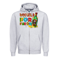 Heather Grey tequila porfavor Zipper Hoodie - AdoDesignShop