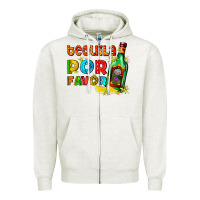 Oatmeal Heather tequila porfavor Zipper Hoodie - AdoDesignShop