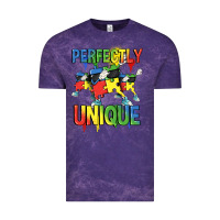 Cloud Purple Perfectly unique Autism Awareness Day Vintage Tee - FaDigitalArtStudio