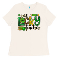 Bone St. Patrick's One lucky Teacher Ladies Tee - OliviaCreatesArt