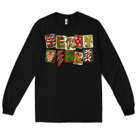 Black Merry Vibes Long Sleeve Tee - FaDigitalArtStudio