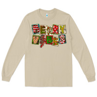 Mushroom Merry Vibes Long Sleeve Tee - FaDigitalArtStudio