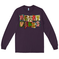 Plum Merry Vibes Long Sleeve Tee - FaDigitalArtStudio