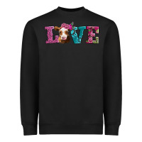 Black love with guernsey cow Heavyweight Sweatshirt - AdoDesignShop