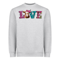Love With Guernsey Cow Heavyweight Sweatshirt | Teevron