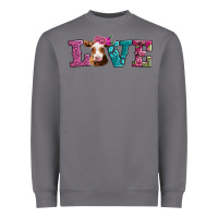 Storm love with guernsey cow Heavyweight Sweatshirt - AdoDesignShop